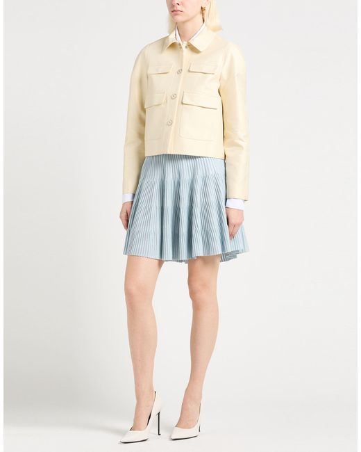Versace Natural Ivory Jacket Polyester, Silk