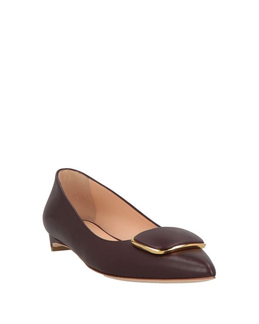 Rupert Sanderson Brown Ballet Flats