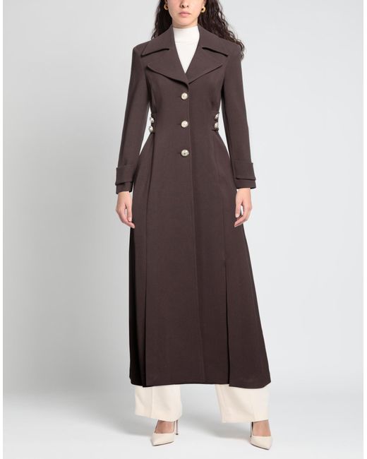 Babylon Brown Coat Polyester, Viscose, Elastane