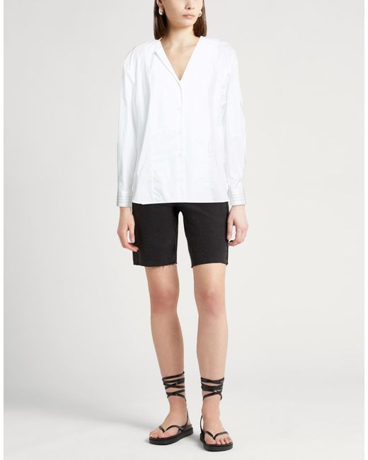 Peserico White Shirt Cotton, Elastane
