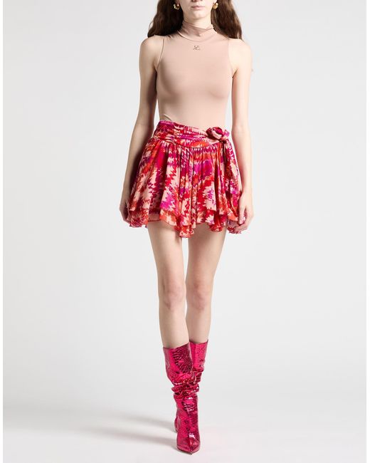 Dondup Red Mini Skirt Viscose