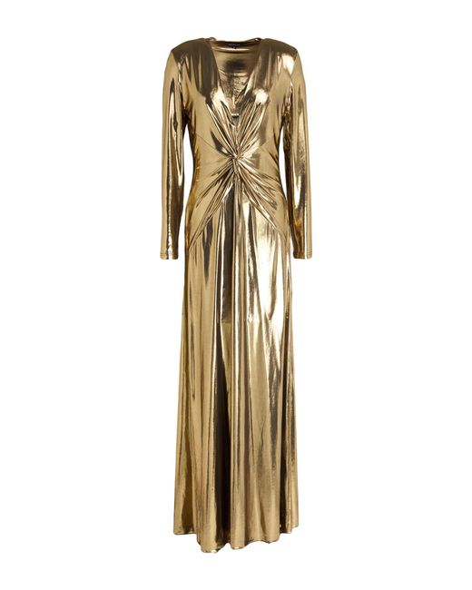 Barbara Bui Metallic Maxi Dress Polyester, Elastane