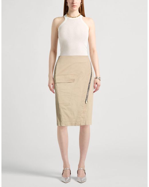 8pm Natural Midi Skirt Cotton, Elastane