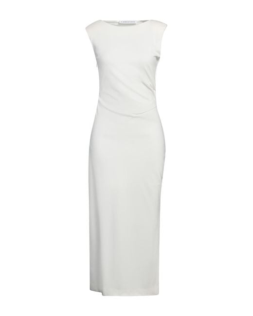 Caractere White Midi-Kleid