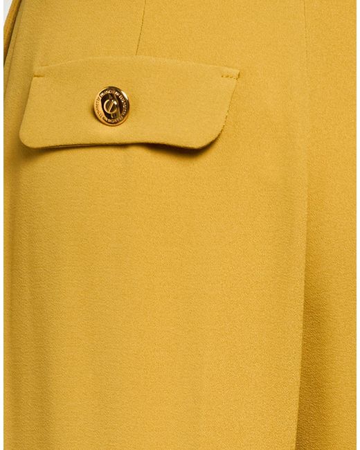 Elisabetta Franchi Yellow Pants Polyester, Elastane