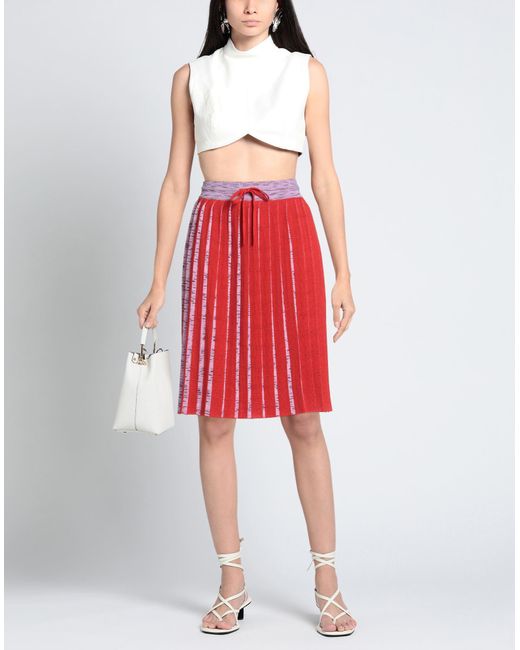 M Missoni Red Midi Skirt