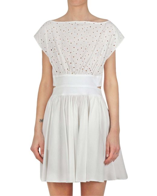 Semicouture White Mini-Kleid