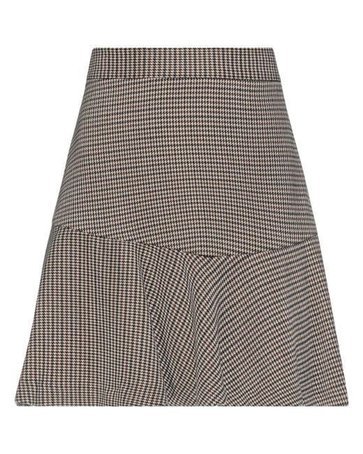 Nora Barth Gray Mini Skirt Polyester, Viscose, Elastane