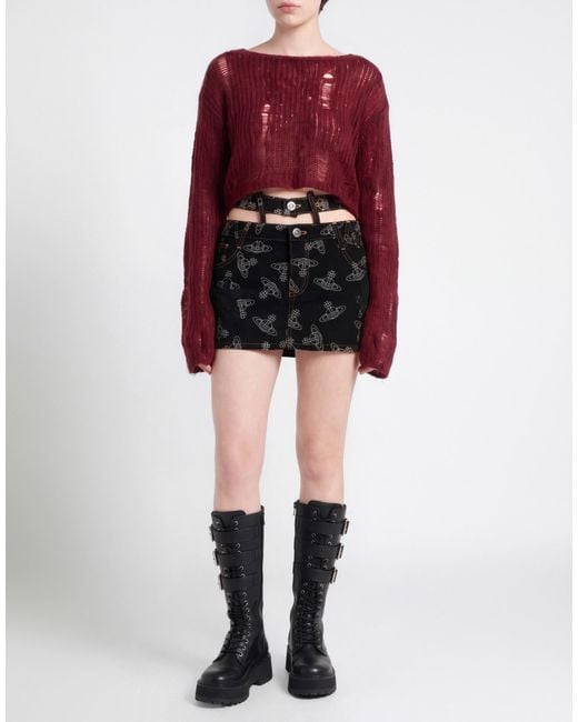 Vivienne Westwood Black Denim Skirt Cotton