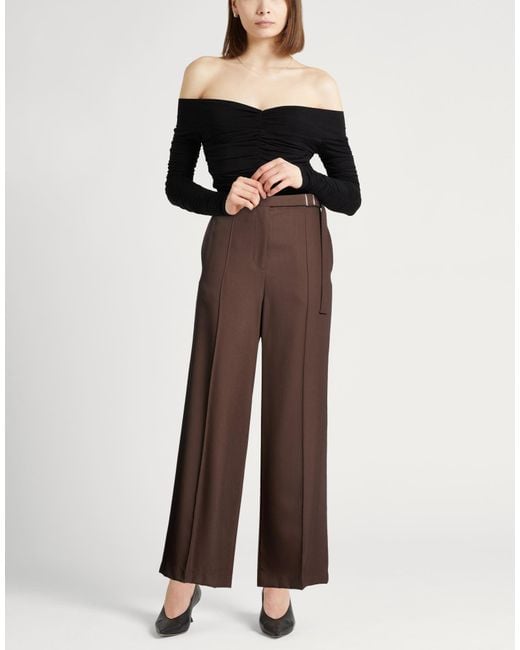 Loulou de Saison Brown Chocolate Pants Viscose, Wool, Mohair Wool