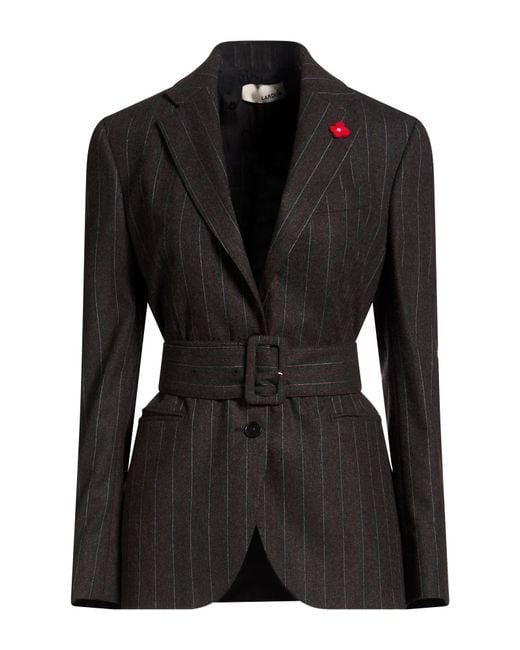 Lardini Black Blazer Virgin Wool, Polyester, Viscose, Nylon, Elastane