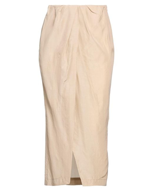 Tela Natural Midi Skirt Cupro, Tencel