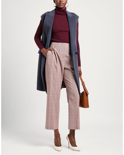 Paul Smith Pink Burgundy Pants Wool, Polyester, Elastane