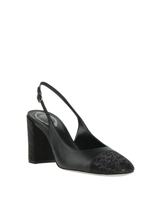 Rene Caovilla Black Pumps Lambskin, Textile Fibers