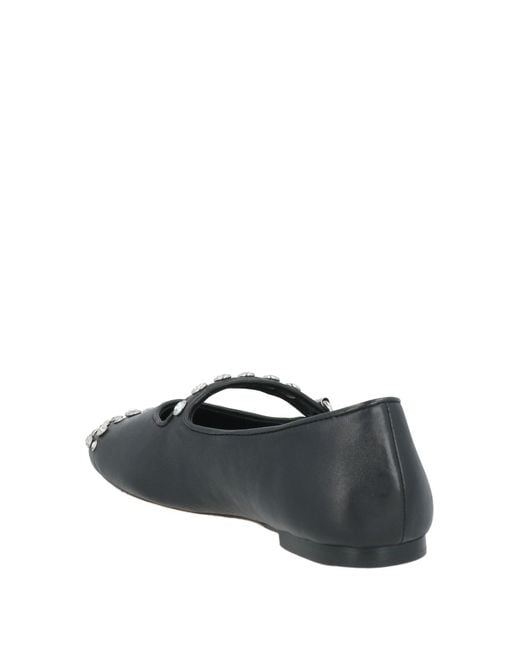 Sandro Black Ballet Flats Leather