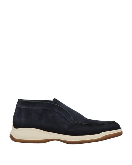 Santoni Blue Ankle Boots Leather for men