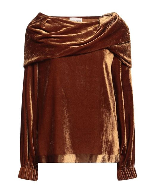 Semicouture Brown Top Viscose, Polyamide