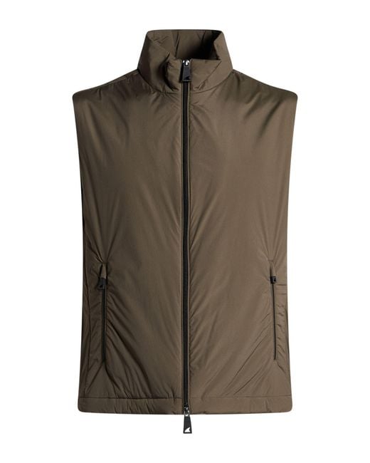 Paul & Shark Green Military Vest Nylon, Elastane for men