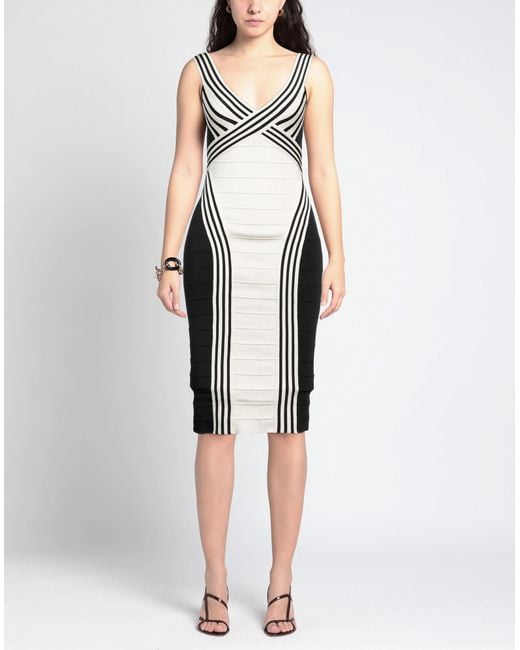 Elisabetta Franchi White Midi Dress