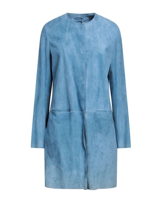 Salvatore Santoro Blue Overcoat & Trench Coat