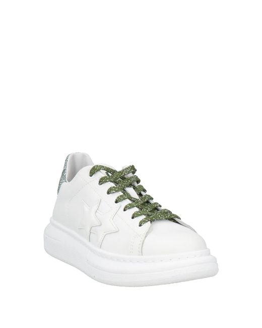 2 Star Natural Sneakers Leather