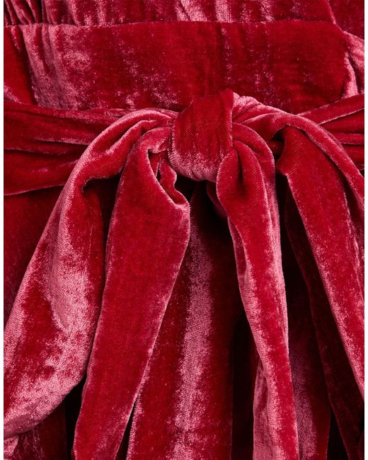 LAVI COUTURE Red Mini Dress Viscose, Nylon