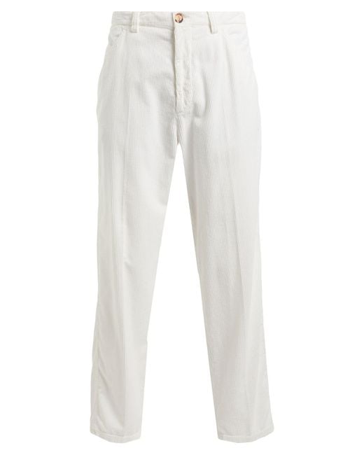 Brunello Cucinelli White Pants Cotton for men