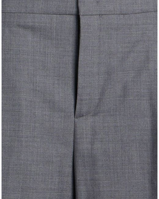 Semicouture Gray Pants Polyester, Virgin Wool, Elastane