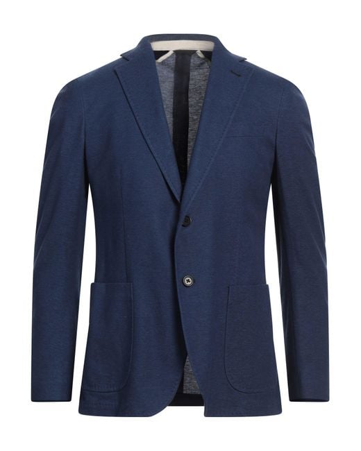 IDEA ITALIAN DESIGN ELEMENTS OF APPAREL Blue Blazer Cotton for men
