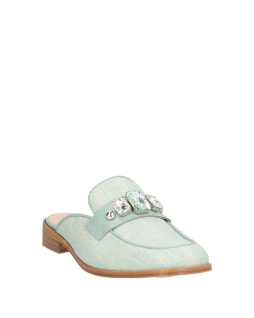 Zinda White Mules & Clogs