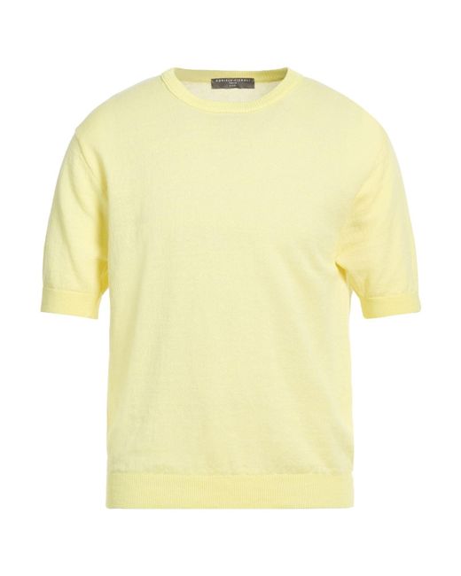 Daniele Fiesoli Yellow Sweater Linen, Cotton for men