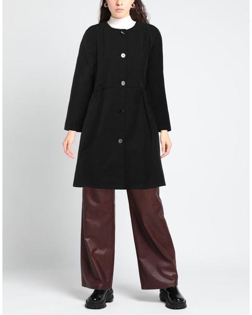 ALESSIA SANTI Black Overcoat & Trench Coat