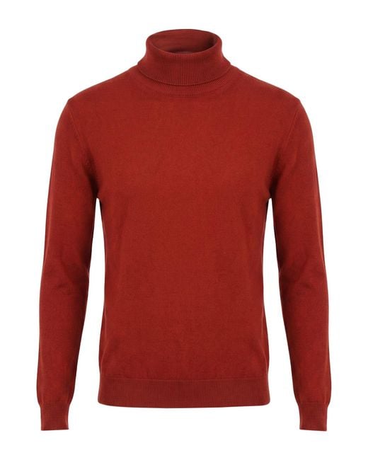 Moorer Red Turtleneck for men