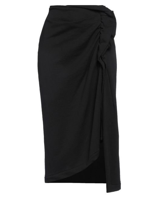 Dries Van Noten Black Midi Skirt Cotton