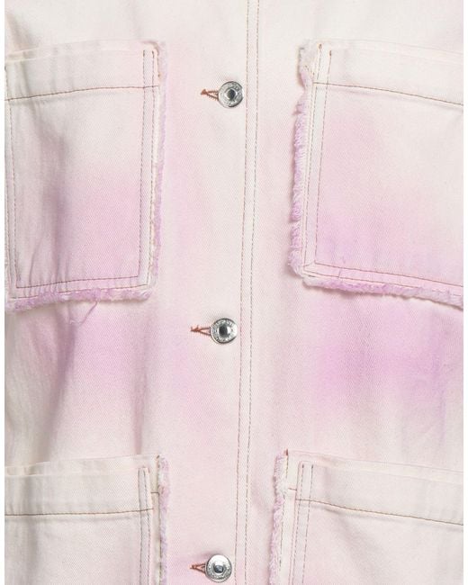 MSGM Pink Denim Outerwear Cotton