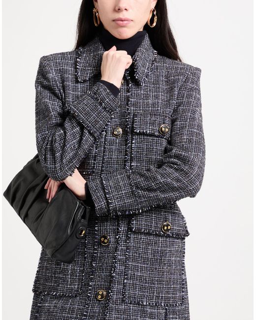 St. John Gray Coat Cotton, Polyester, Synthetic Fibers, Wool, Silk