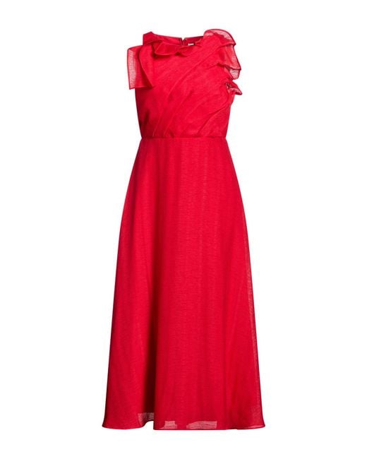 Aje. Red Midi Dress