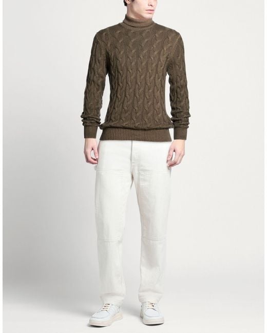 FILIPPO DE LAURENTIIS Green Turtleneck for men