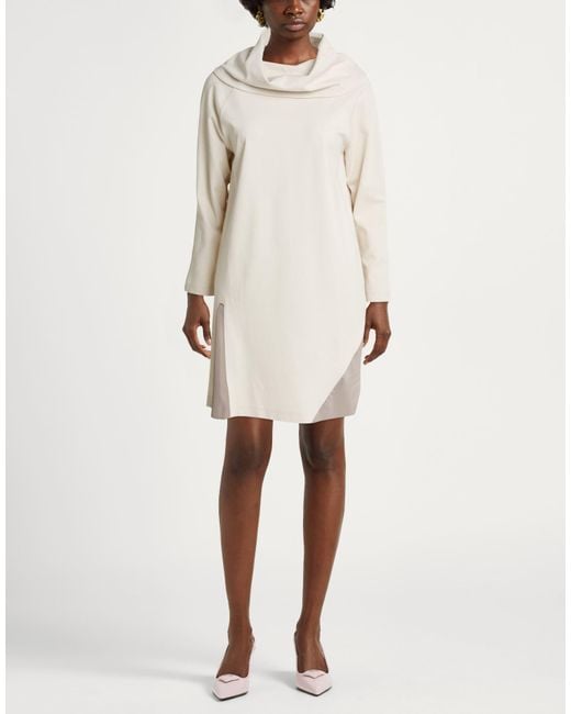 Jijil White Mini Dress Viscose, Polyester, Elastane