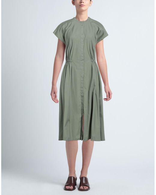 European Culture Green Midi Dress