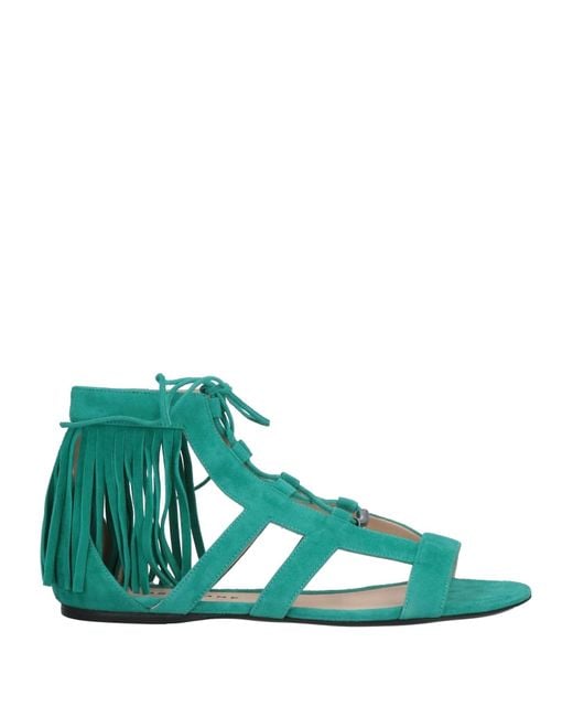 Longchamp Green Sandale