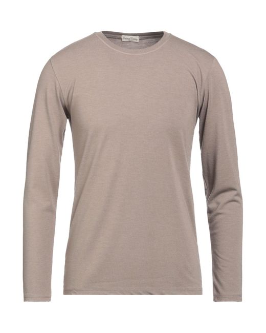 Cashmere Company Gray Light T-Shirt Cotton, Viscose, Elastane for men