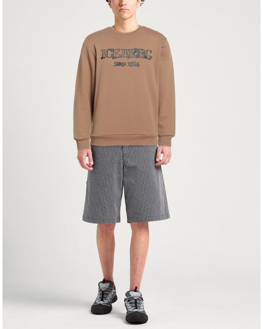 Iceberg Brown Camel Sweatshirt Cotton for men