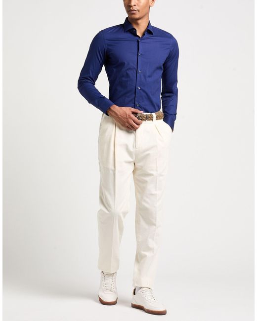 Alea Blue Shirt Cotton, Elastane for men