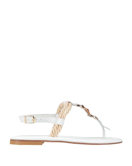 Nila & Nila White Thong Sandals