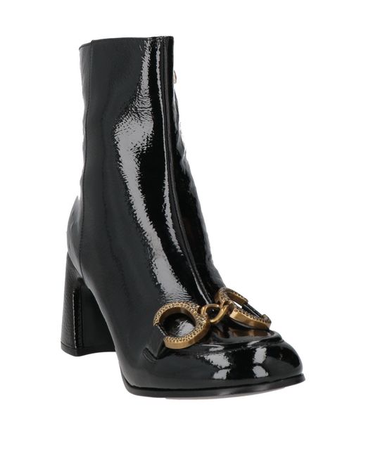 Jeannot Black Ankle Boots Leather