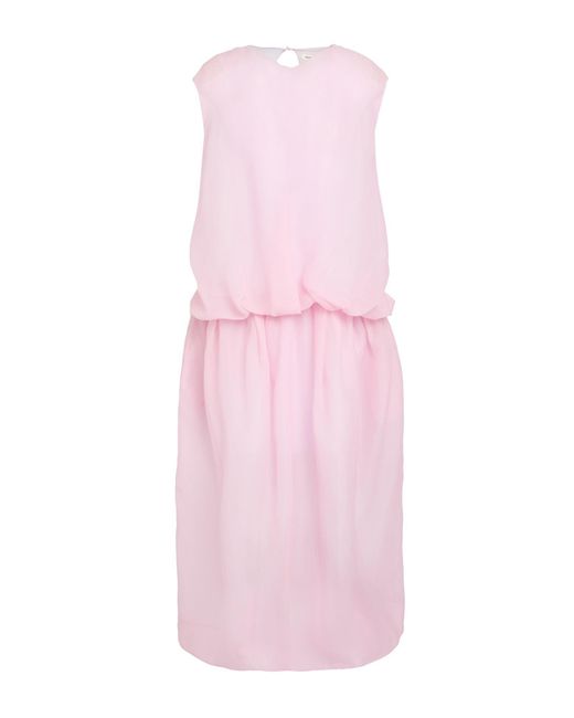 Khaite Pink Light Midi Dress Silk