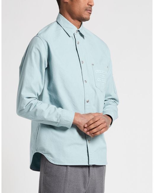 Dior Blue Light Denim Shirt Polyester for men