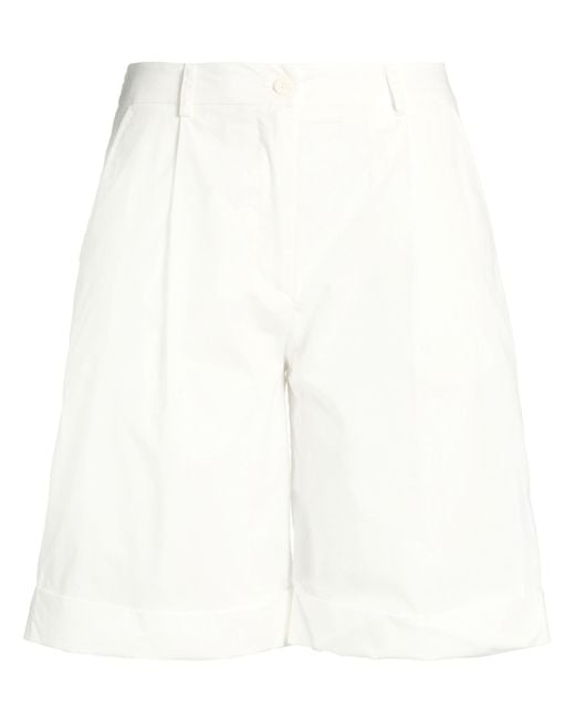 Kaos White Shorts & Bermuda Shorts Cotton