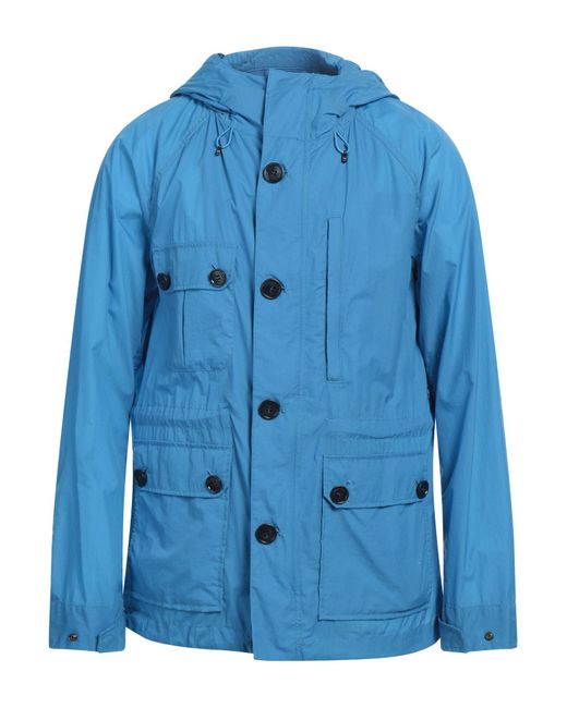 Woolrich Blue Overcoat & Trench Coat for men